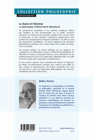 La chaise et l’électron. Analyse de la pensée d’Alfred North Whitehead.